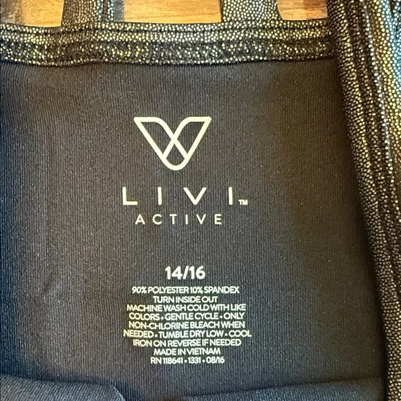 Livi Active Shimmering Black Tank Top - Picture 2 of 3